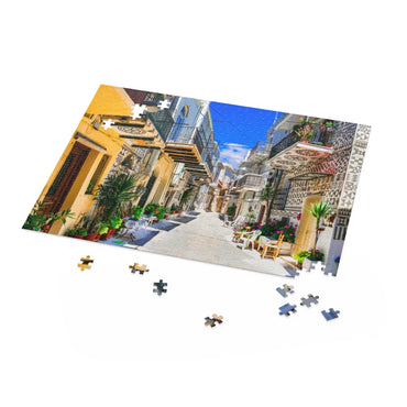 Beautiful villages of Greece - Pyrgi in Chios island - Jigsaw Puzzle