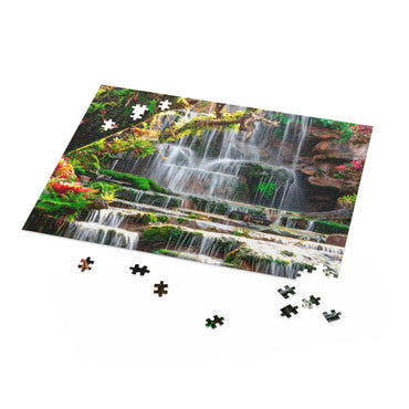 Waterfall concept, and motion waterfall on stone in Thailand - Jigsaw Puzzle