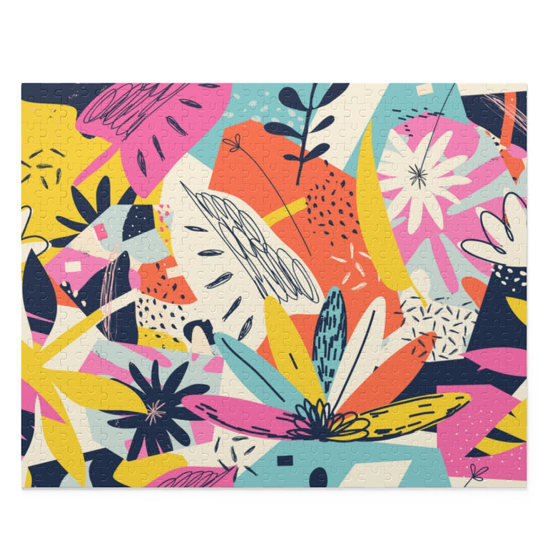 Modern exotic jungle plants - Collage - Jigsaw Puzzle