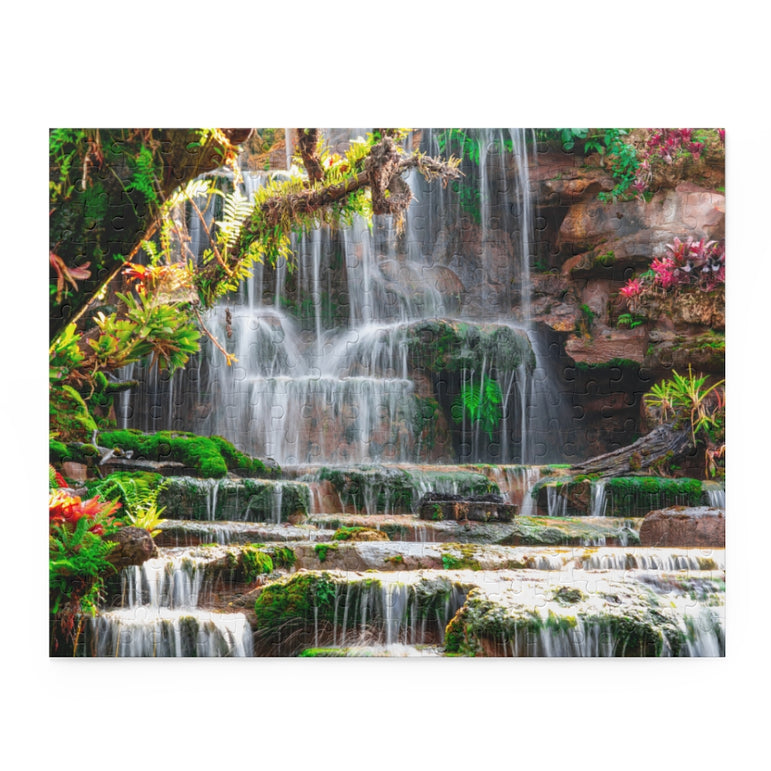 Motion waterfall - stream beauty - Forest in Thailand - Jigsaw Puzzle