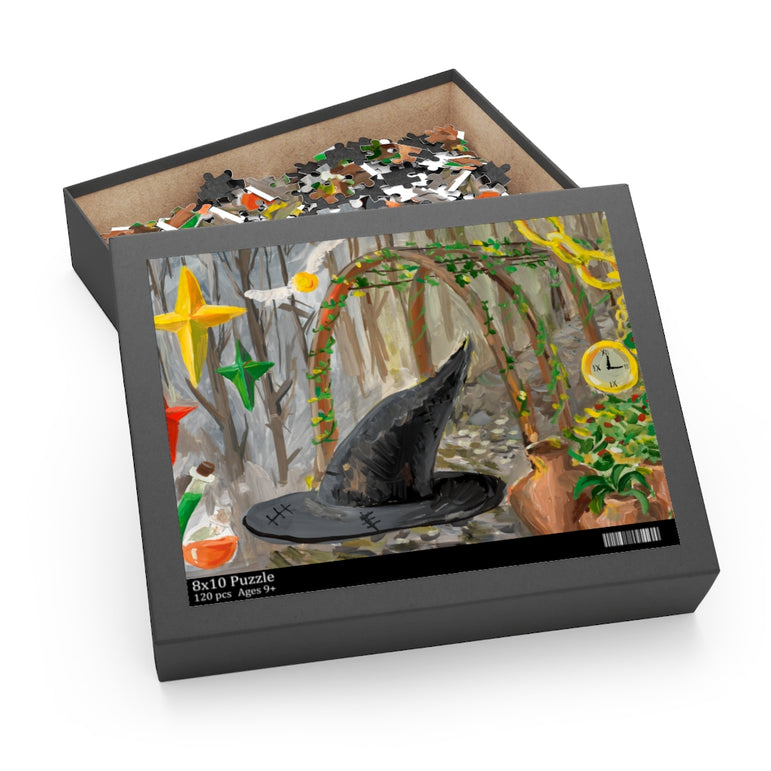 Collage with witch hat - Jigsaw Puzzle