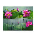 Beautiful Pink Lotus flowers in lake - Jigsaw Puzzle