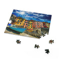 Port with boats and colorful homes - Jigsaw Puzzle