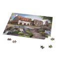Beautiful street view with a lake and waterfalls - Jigsaw Puzzle
