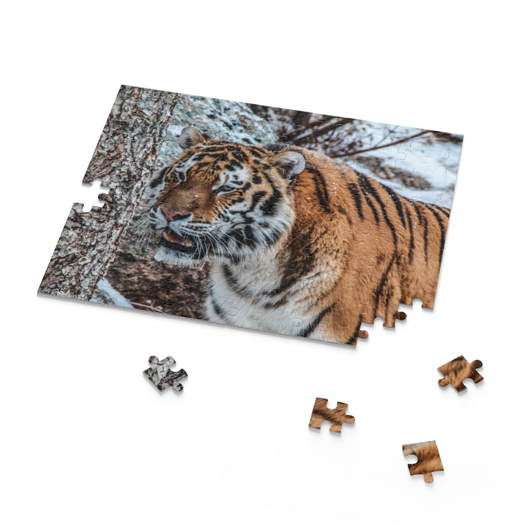 Siberian Tiger in Snow Storm - Jigsaw Puzzle