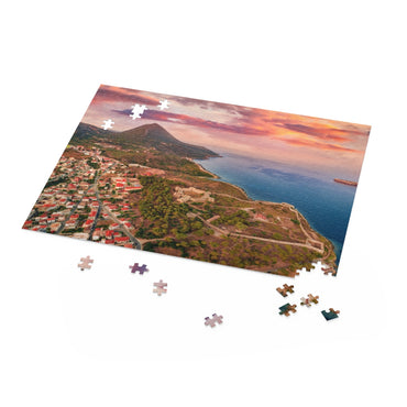 Amazing sunrise on Pylos town, Greece, Europe - Jigsaw Puzzle