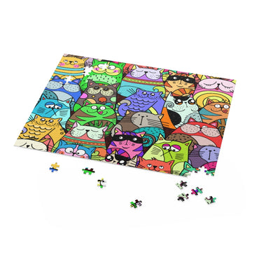 A hand drawn doodle - Cute Cats - Jigsaw Puzzle