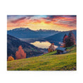 Fantastic sunrise on Zell lake - Austrian town - Salzburg - Jigsaw Puzzle