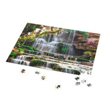 Beautiful nature on hills - slope flowing - Thailand - Jigsaw Puzzle