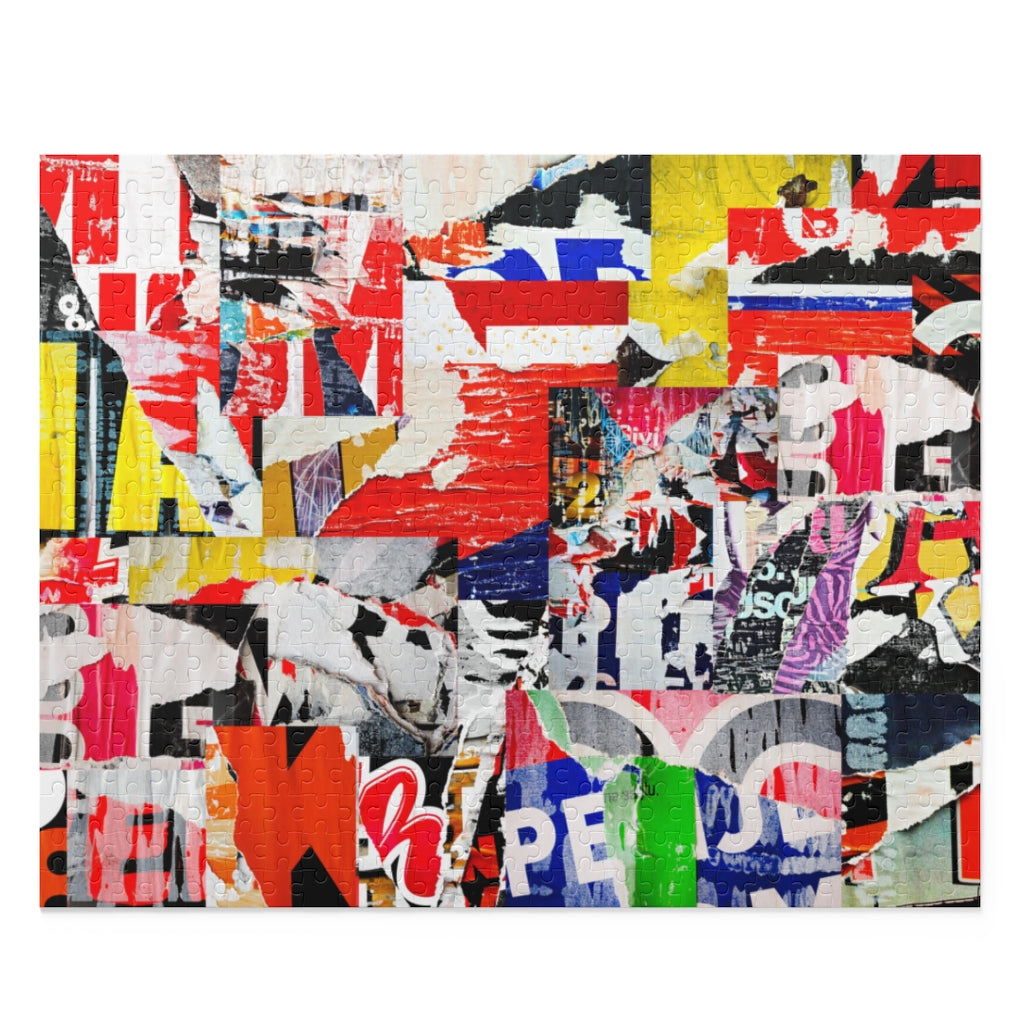 Collage - ripped torn advertisement posters - Jigsaw Puzzle