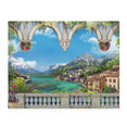 Collage - Italian coast - Blue arches, Flowers - Jigsaw Puzzle