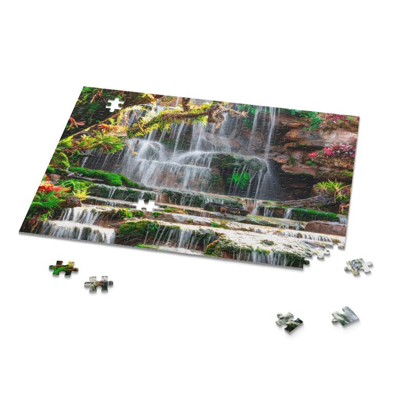 Motion waterfall - stream beauty - Forest in Thailand - Jigsaw Puzzle