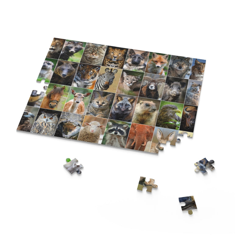 Close up collage of animals and birds - Jigsaw Puzzle