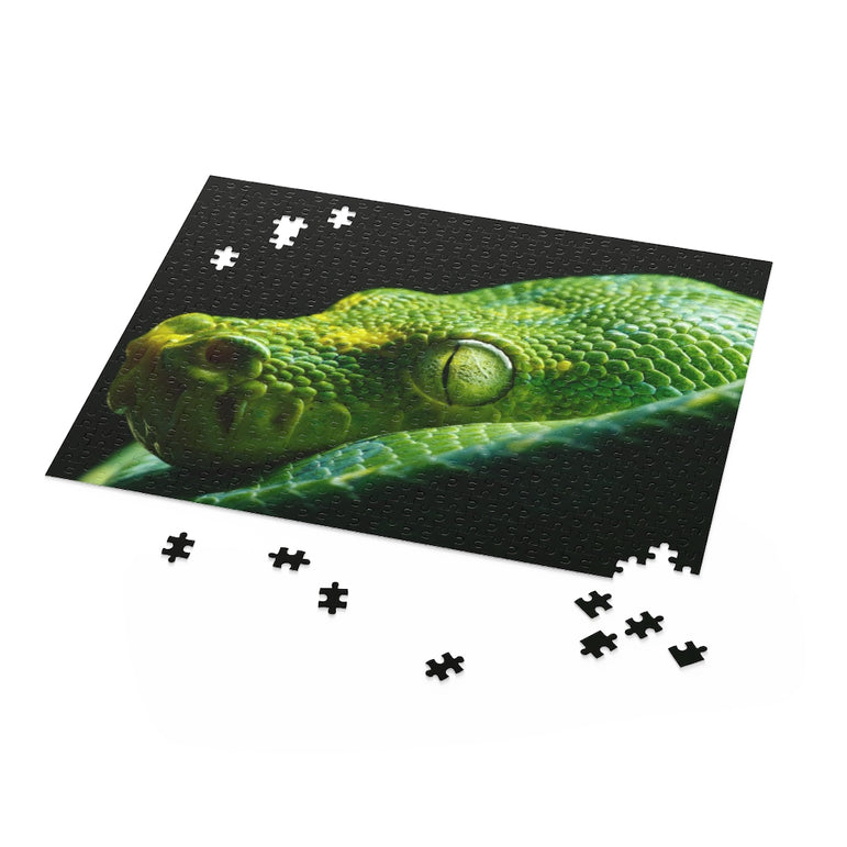 Green tree python - Pythonidae family - Australia - Jigsaw Puzzle