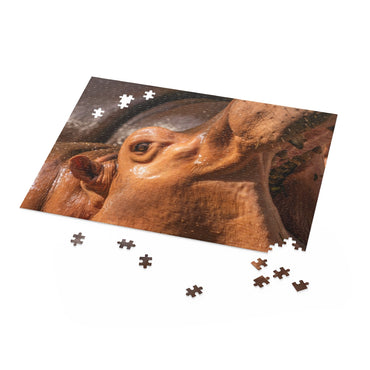 Hippo swimming in the park - Jigsaw Puzzle