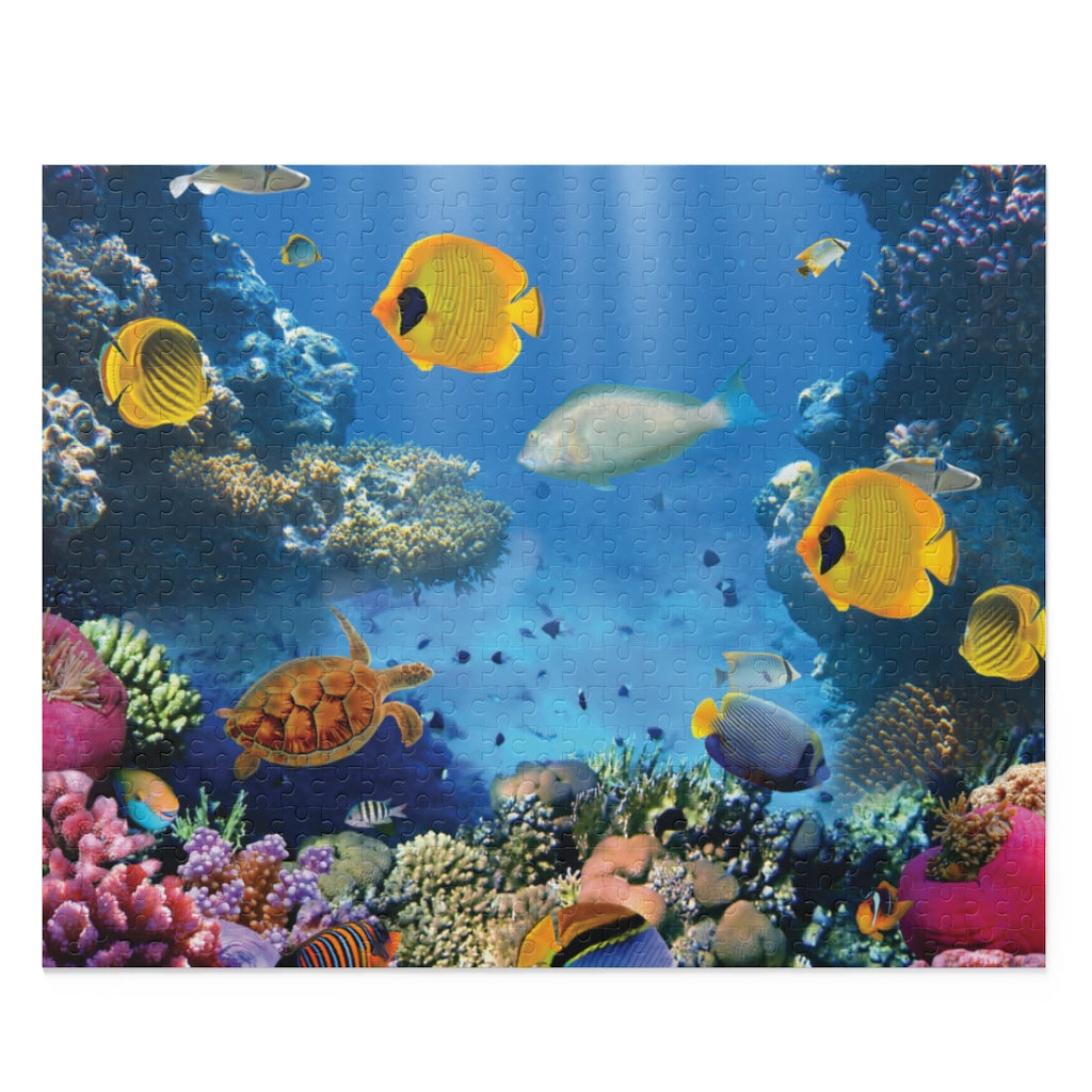 Underwater world, fish, sea, ocean, yellow fish - Jigsaw Puzzle