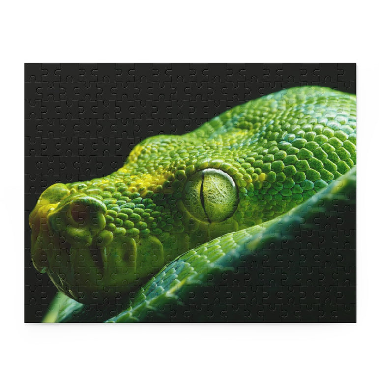 Green tree python - Pythonidae family - Australia - Jigsaw Puzzle