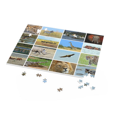 Collage of animals in the African savannah, Kenya - Jigsaw Puzzle