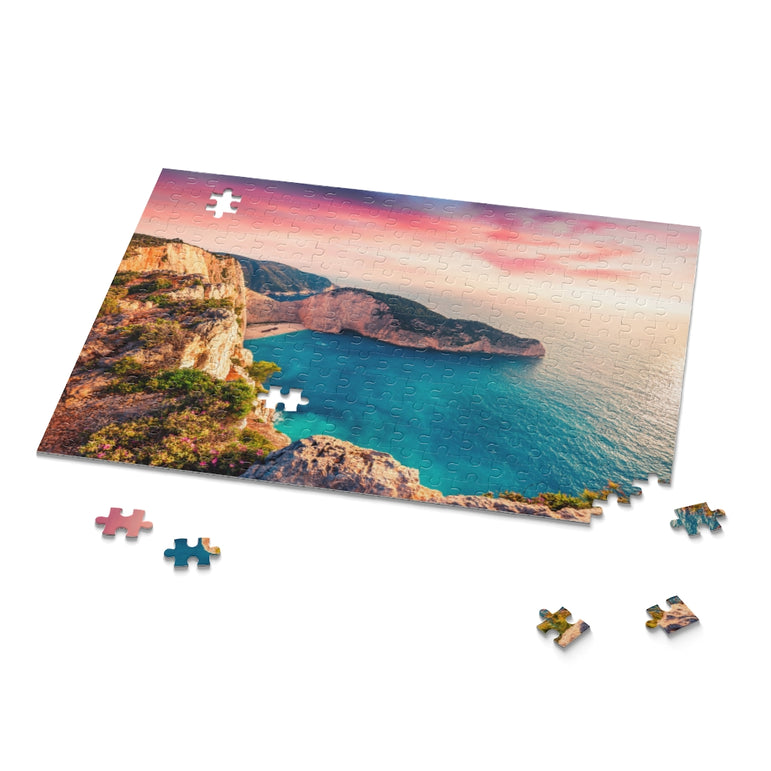 Sunset on the Ionian Sea, Zakynthos island, Greece, Europe - Jigsaw Puzzle