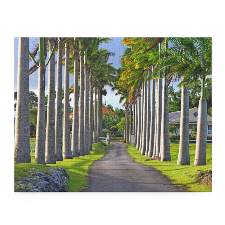 Palm Tree at Lion Castle in St Thomas Barbados - Jigsaw Puzzle