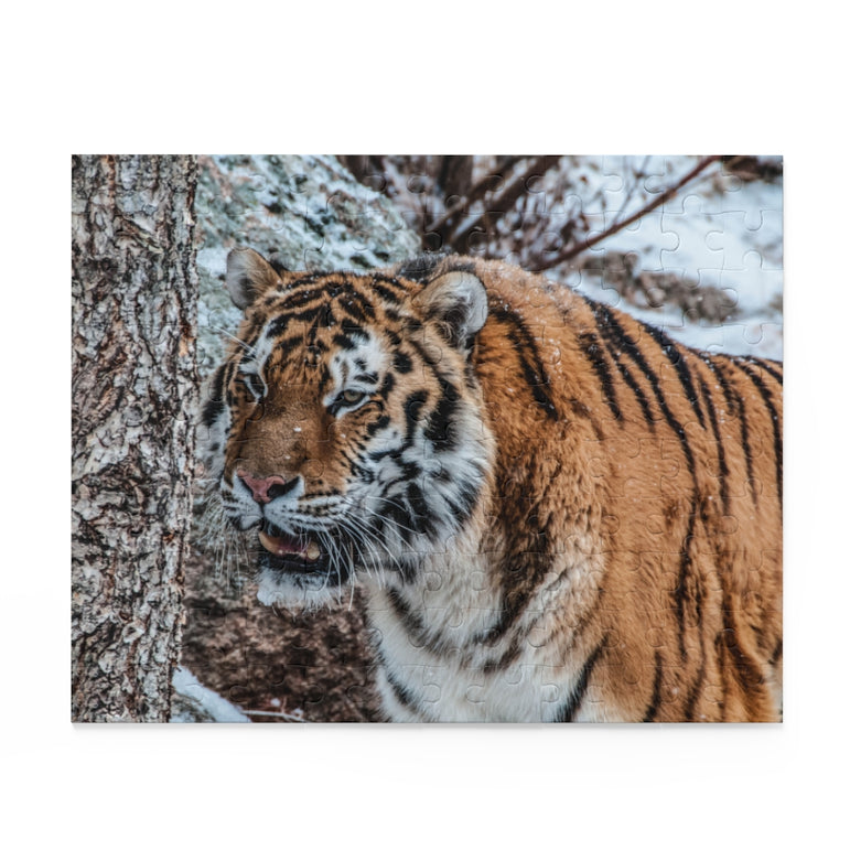 Siberian Tiger in Snow Storm - Jigsaw Puzzle