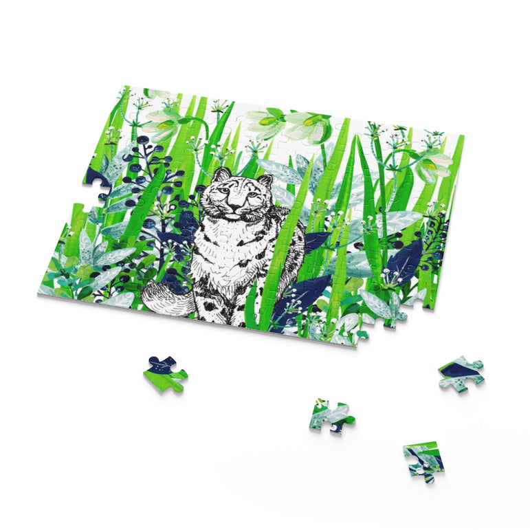 Snow leopard white snowdrops - Jigsaw Puzzle