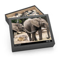 Two young elephants playing - Jigsaw Puzzle