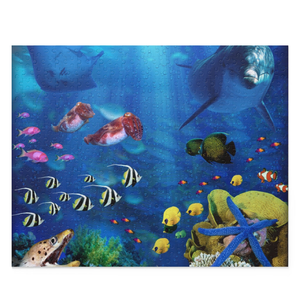 Underwater sea creatures and reef life - Jigsaw Puzzle