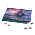 Sunset in winter in Lofoten islands, Norway - Jigsaw Puzzle