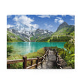 Panoramic view of the lake in the mountains - Jigsaw Puzzle