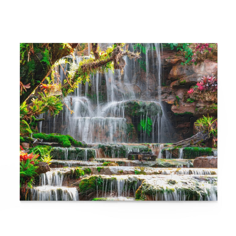 Motion waterfall - stream beauty - Forest in Thailand - Jigsaw Puzzle