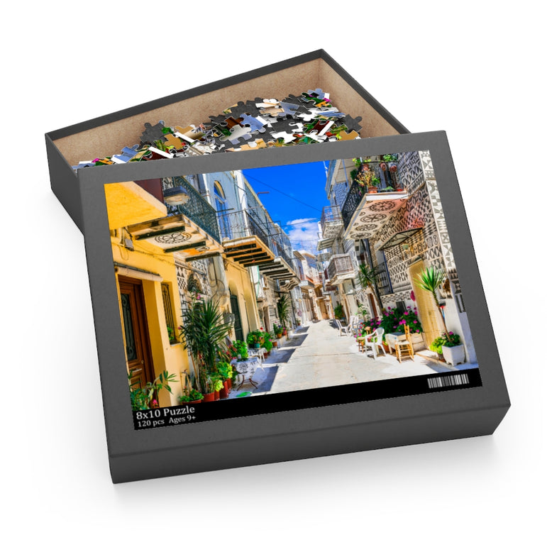 Beautiful villages of Greece - Pyrgi in Chios island - Jigsaw Puzzle