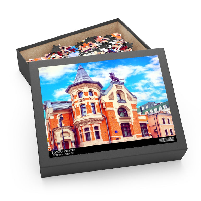 Lion on the roof - Ostozhenka street in Moscow - Jigsaw Puzzle