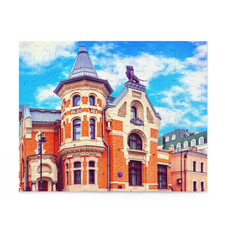 Lion on the roof - Ostozhenka street in Moscow - Jigsaw Puzzle