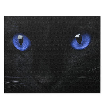 Black cat with blue eyes - Jigsaw Puzzle