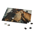 Brown horse, standing near Sea Shore - Jigsaw Puzzle