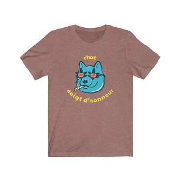 t shirt chat doigt d'honneur