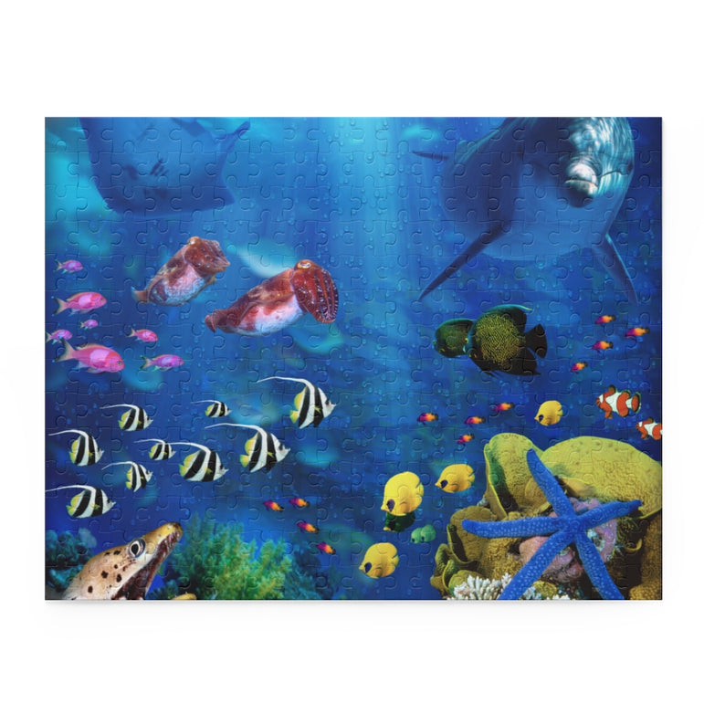 Underwater sea creatures and reef life - Jigsaw Puzzle