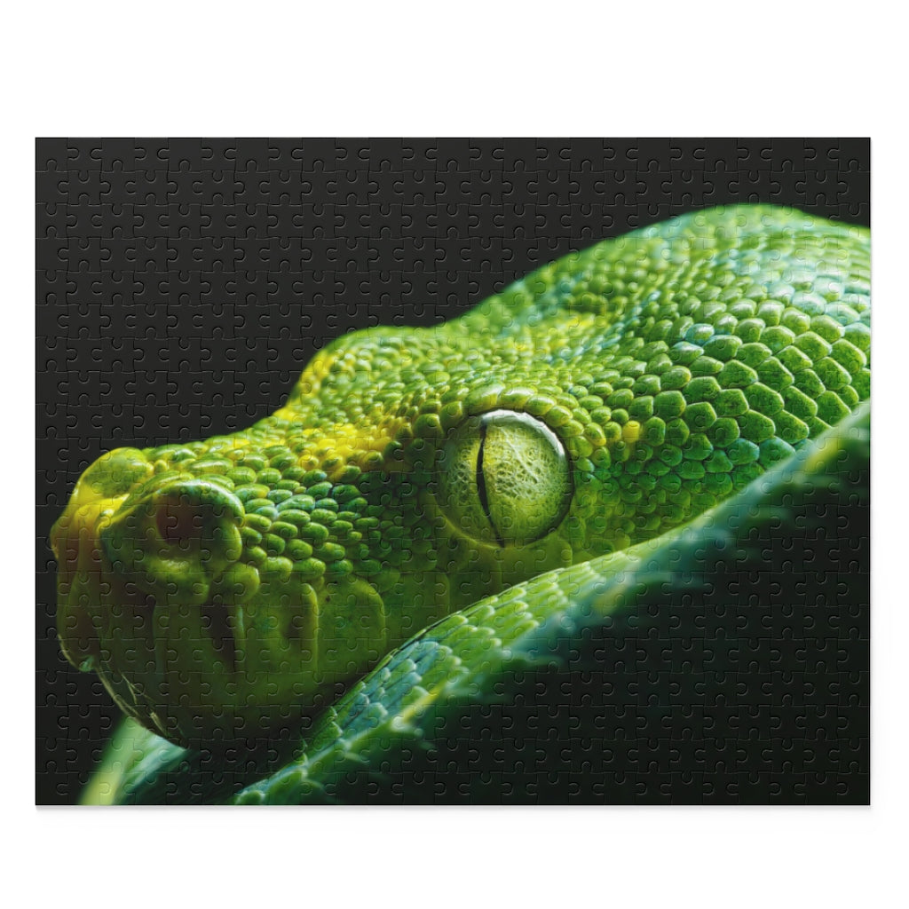 Green tree python - Pythonidae family - Australia - Jigsaw Puzzle