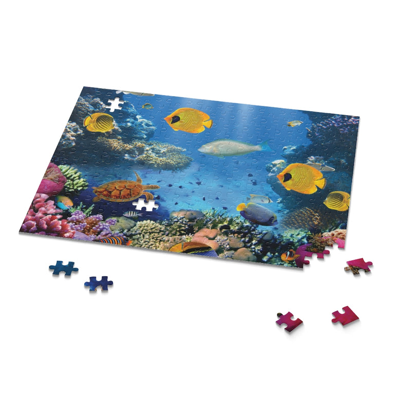 Underwater world, fish, sea, ocean, yellow fish - Jigsaw Puzzle