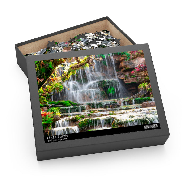 Motion waterfall - stream beauty - Forest in Thailand - Jigsaw Puzzle