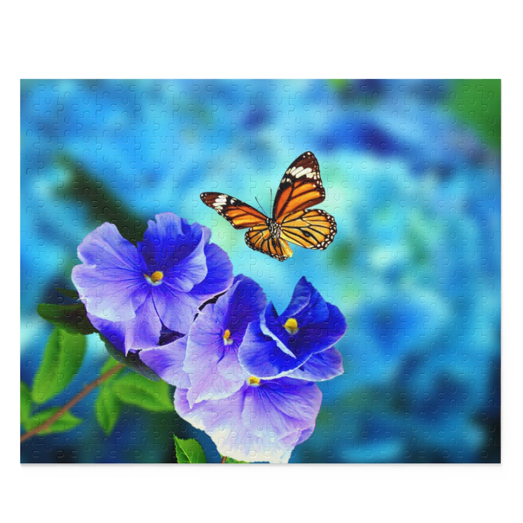 Butterfly on flowers - Jigsaw Puzzle