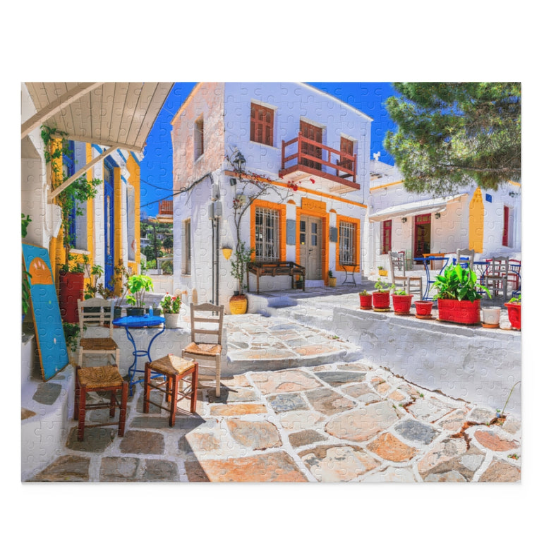 Greek village in Paros island, Greece - Jigsaw Puzzle