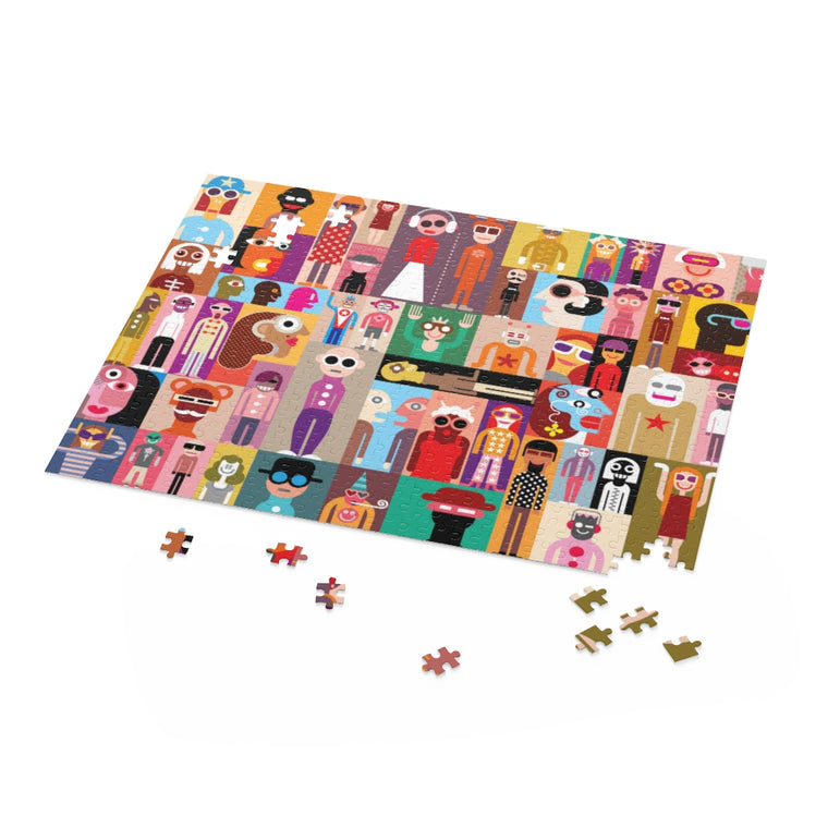 Large group of people - Art composition - Jigsaw Puzzle