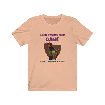 t-shirt i just rescued some wine
