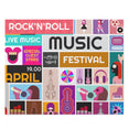 Rock Concert - Music festival Collage - Jigsaw Puzzle