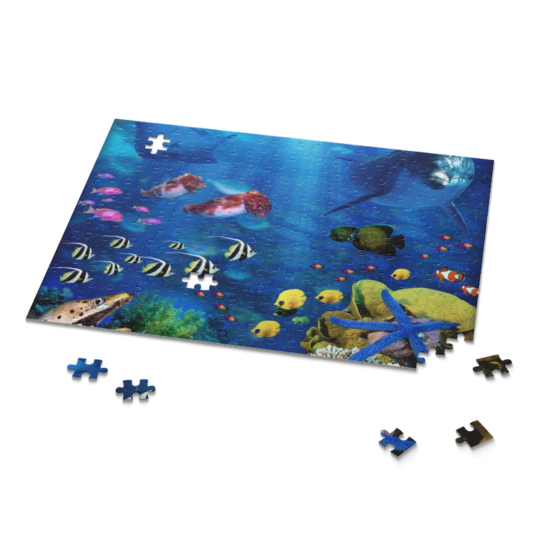 Underwater sea creatures and reef life - Jigsaw Puzzle