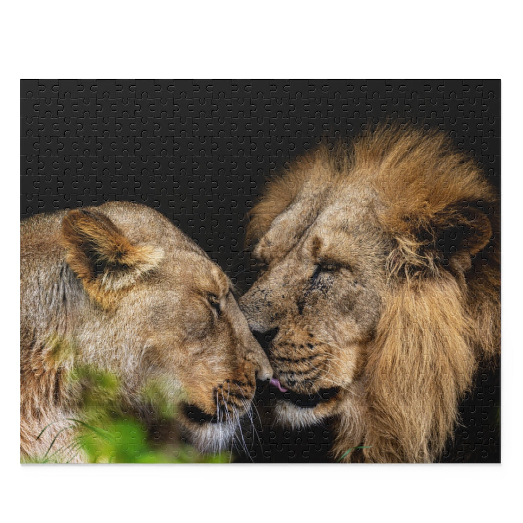 Lion Couple Intimate Love - Jigsaw Puzzle