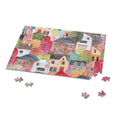 Watercolor birds, flowers and butterflies Collage - Jigsaw Puzzle