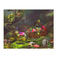 Frogs and blueberries and apples in the forest - Collage - Jigsaw Puzzle